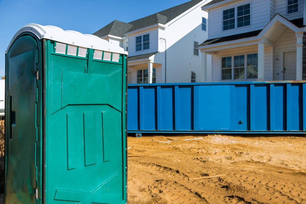 Construction dumpster ready for delivery to an Alamosa project site